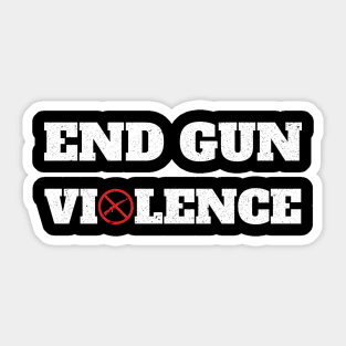 End gun violence Sticker